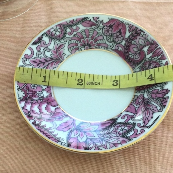 Colmbra S P Cup & Sauscer  made in Portugal  lavender black & white.Set of 2 - Picture 3 of 6